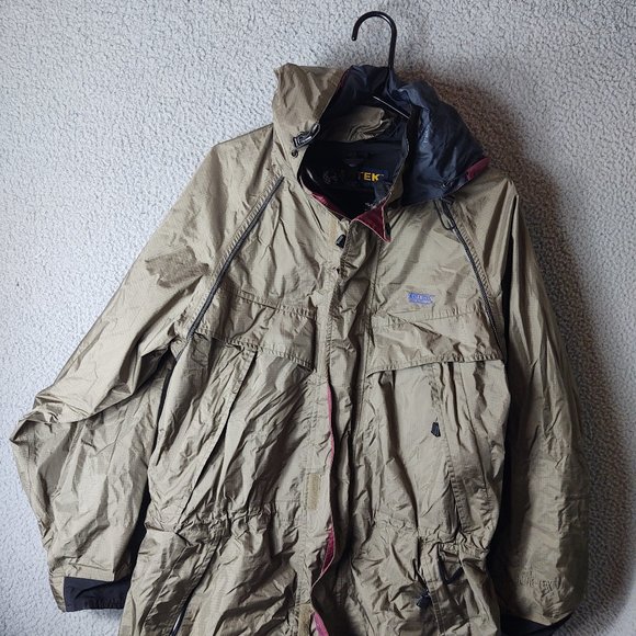 2000'S Eddie Bauer GORE-TEX Mountain Parka Shell Jacket, Men's XL polyester Navy blue Vintage Second Hand